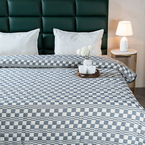 Dibbi Bedspread- Comforter/Quilt for All Season | Soft Plush Cotton Surface , Micro Polyester filling | Cotton Blanket/ coverlet with Pillow Cover