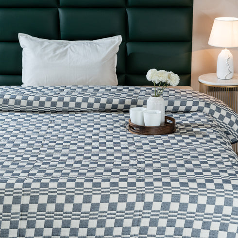 Dibbi Bedspread- Comforter/Quilt for All Season | Soft Plush Cotton Surface , Micro Polyester filling | Cotton Blanket/ coverlet with Pillow Cover