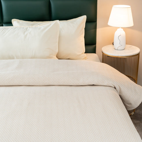 Saral Home Pure Cotton Bedsheet |Breathable Woven Bedspread with Pillow Cover | D MOND pattern |