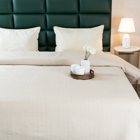 Saral Home Pure Cotton Bedsheet |Breathable Woven Bedspread with Pillow Cover | D MOND pattern |