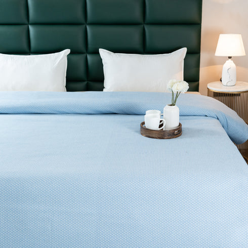 Saral Home Pure Cotton Bedsheet |Breathable Woven Bedspread with Pillow Cover | D MOND pattern |