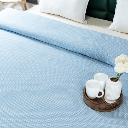 Saral Home Pure Cotton Bedsheet |Breathable Woven Bedspread with Pillow Cover | D MOND pattern |