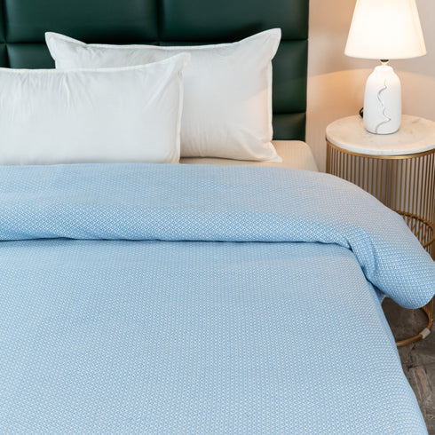 Saral Home Pure Cotton Bedsheet |Breathable Woven Bedspread with Pillow Cover | D MOND pattern |