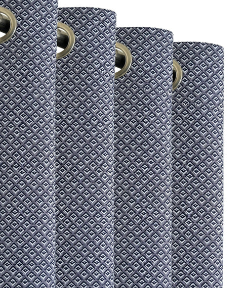 D Mond Pattern Cotton Curtain | Breathable Woven Yarn | Home Living Room Lobby Bedroom|