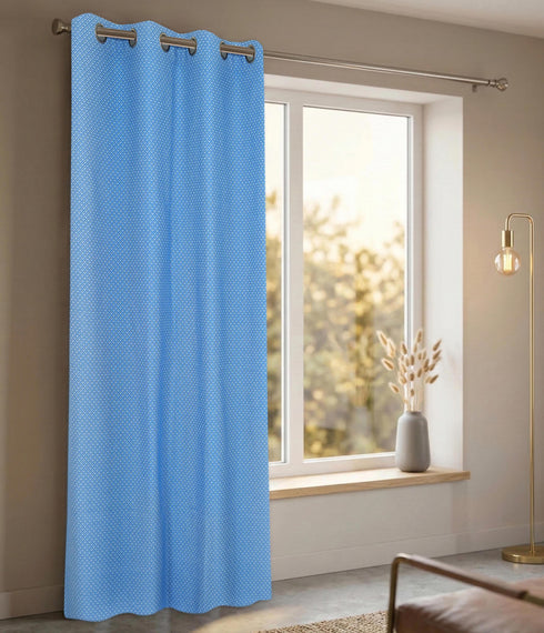 D Mond Pattern Cotton Curtain | Breathable Woven Yarn | Home Living Room Lobby Bedroom|