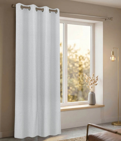 D Mond Pattern Cotton Curtain | Breathable Woven Yarn | Home Living Room Lobby Bedroom|