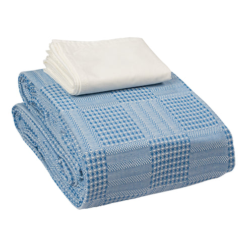 Saral Home Pure Cotton Bedsheet Set |Breathable Woven Bedspread with Pillow Cover | Huck Lace pattern |