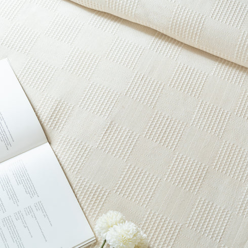 Saral Home Pure Cotton Bedsheet Set |Breathable Woven Bedspread with Pillow Cover | Huck Lace pattern |