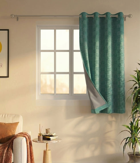 Huck Lace Pattern Cotton Curtain | Breathable Woven Yarn | Home Living Room Lobby Bedroom|
