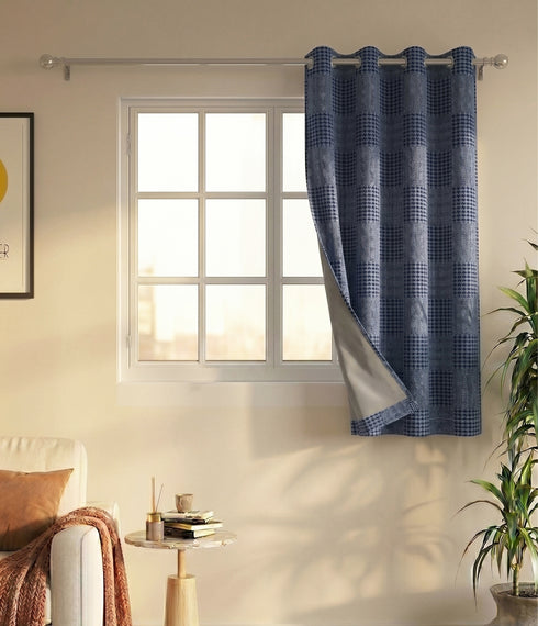 Huck Lace Pattern Cotton Curtain | Breathable Woven Yarn | Home Living Room Lobby Bedroom|