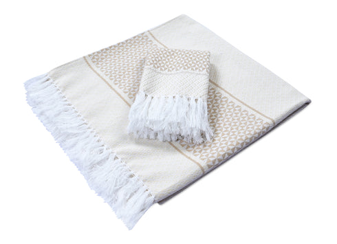 Firki Pure Cotton Bath & Hand Towel Set | Quick Dry Soft Towels | Bathing Kitchen Hand Towel Gym | Men & Women | Bathroom Accessories Set |