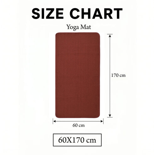 Saral Home Cotton Yoga Mat with Permanent Anti-Skid Backing | Soft, Durable & Comfortable Exercise Mat for Yoga, Meditation & Stretching