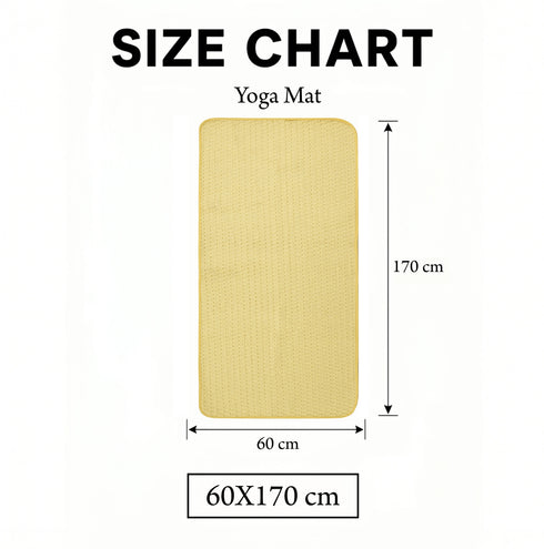 Saral Home Cotton Yoga Mat with Permanent Anti-Skid Backing | Soft, Durable & Comfortable Exercise Mat for Yoga, Meditation & Stretching