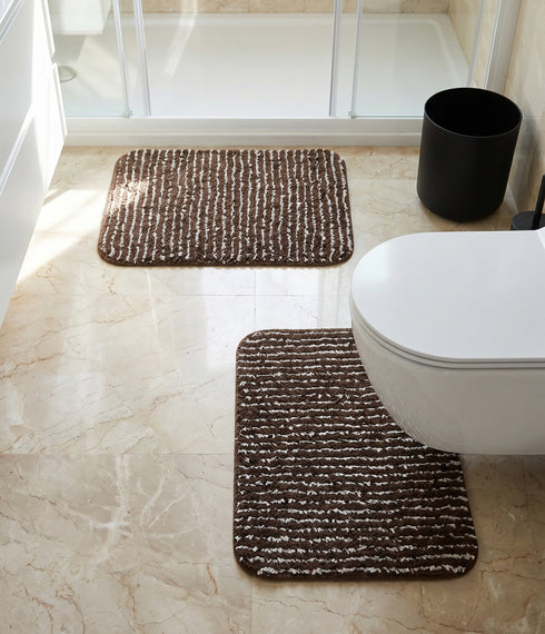 Soft Microfiber Anti-Skid Bath Mat Combo