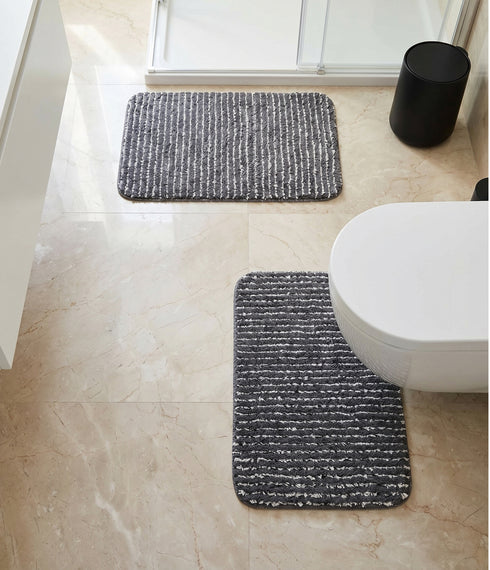 Soft Microfiber Anti-Skid Bath Mat Combo
