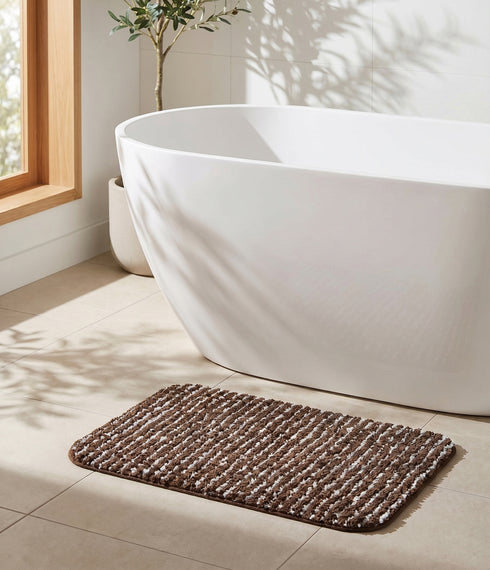 Soft Microfiber Anti-Skid Bath Mat Combo