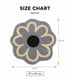 Daisy Flower Shaped Microfiber Round Bath Mat | Ultra Soft & Super Absorbent Bathroom Rug | Anti-Skid Bathmat for Bathroom, Bedroom & Wash Basin Area