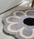 Daisy Flower Shaped Microfiber Round Bath Mat | Ultra Soft & Super Absorbent Bathroom Rug | Anti-Skid Bathmat for Bathroom, Bedroom & Wash Basin Area
