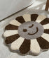 Wink Flower Shaped Microfiber Round Mat | Ultra Soft & Super Absorbent Rug | Anti-Skid Bathmat for Bathroom, Bedroom & Wash Basin, Bedside Doormat Area