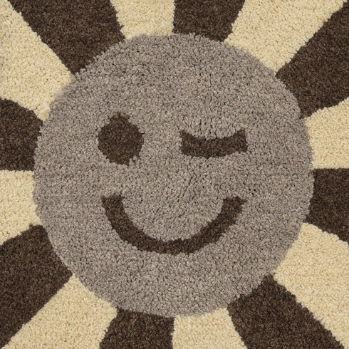 Wink Flower Shaped Microfiber Round Mat | Ultra Soft & Super Absorbent Rug | Anti-Skid Bathmat for Bathroom, Bedroom & Wash Basin, Bedside Doormat Area