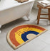FINE Rainbow Shape Microfiber Mat | Ultra Soft & Super Absorbent Mat | Anti-Skid Floor Mat for Bathroom, Wash Basin, Bedroom & Kids Room