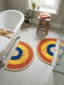FINE Rainbow Shape Microfiber Mat | Ultra Soft & Super Absorbent Mat | Anti-Skid Floor Mat for Bathroom, Wash Basin, Bedroom & Kids Room
