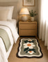 BELLIS Microfiber Floral Bath Mat | Soft & Absorbent Bathroom Rug | Anti-Skid & Quick Dry | Decorative Flower Design