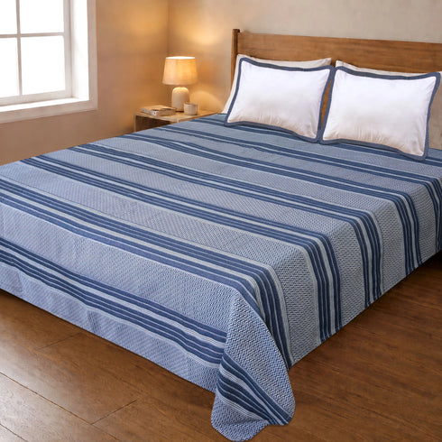PRESCIO Cotton & Microfiber Flat Bedsheet | 50% Cotton & 50% Microfiber | 180 TC (Weight= 400 TC) | Soft, Breathable, Colorfast, Lint-Free & Quick Dry | Woven Bed Sheet