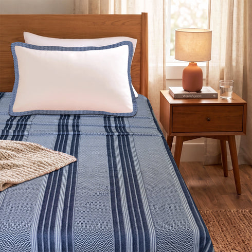 PRESCIO Cotton & Microfiber Flat Bedsheet | 50% Cotton & 50% Microfiber | 180 TC (Weight= 400 TC) | Soft, Breathable, Colorfast, Lint-Free & Quick Dry | Woven Bed Sheet