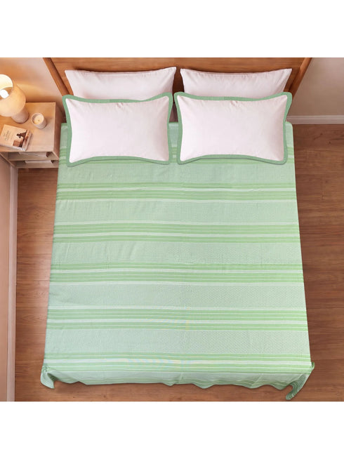 PRESCIO Cotton & Microfiber Flat Bedsheet | 50% Cotton & 50% Microfiber | 180 TC (Weight= 400 TC) | Soft, Breathable, Colorfast, Lint-Free & Quick Dry | Woven Bed Sheet