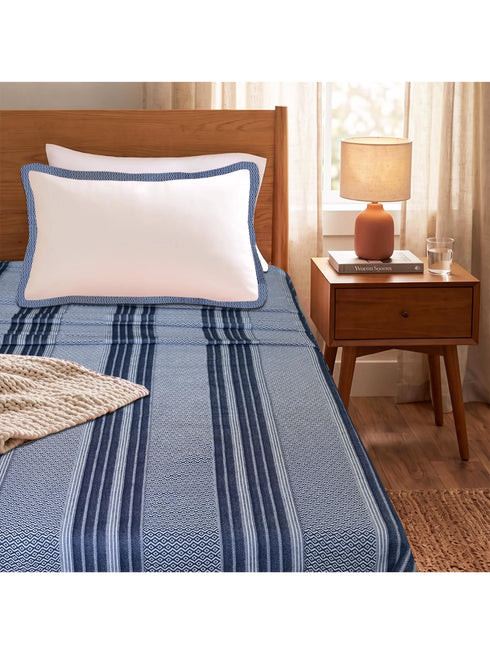 PRESCIO Cotton & Microfiber Flat Bedsheet | 50% Cotton & 50% Microfiber | 180 TC (Weight= 400 TC) | Soft, Breathable, Colorfast, Lint-Free & Quick Dry | Woven Bed Sheet