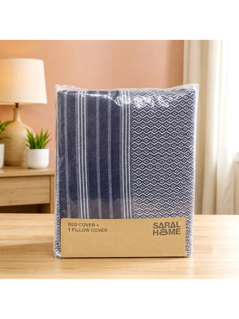 PRESCIO Cotton & Microfiber Flat Bedsheet | 50% Cotton & 50% Microfiber | 180 TC (Weight= 400 TC) | Soft, Breathable, Colorfast, Lint-Free & Quick Dry | Woven Bed Sheet