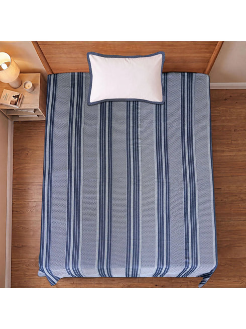 PRESCIO Cotton & Microfiber Flat Bedsheet | 50% Cotton & 50% Microfiber | 180 TC (Weight= 400 TC) | Soft, Breathable, Colorfast, Lint-Free & Quick Dry | Woven Bed Sheet