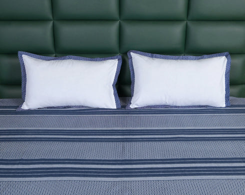 PRESCIO Cotton & Microfiber Flat Bedsheet | 50% Cotton & 50% Microfiber | 180 TC (Weight= 400 TC) | Soft, Breathable, Colorfast, Lint-Free & Quick Dry | Woven Bed Sheet