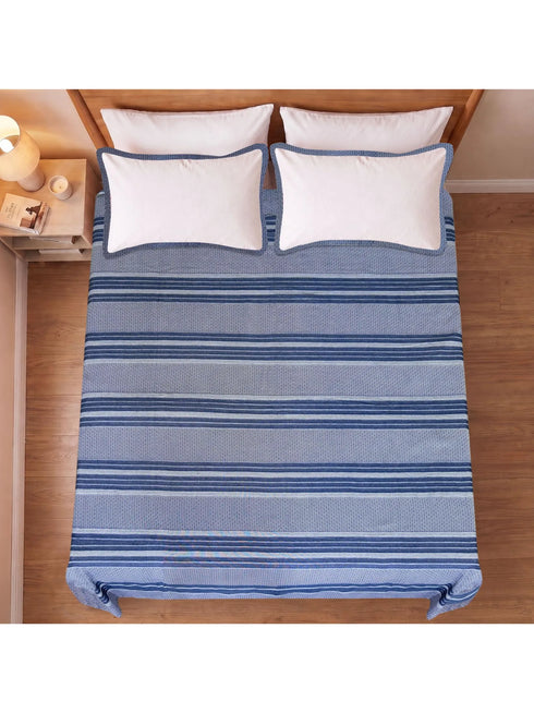 PRESCIO Cotton & Microfiber Flat Bedsheet | 50% Cotton & 50% Microfiber | 180 TC (Weight= 400 TC) | Soft, Breathable, Colorfast, Lint-Free & Quick Dry | Woven Bed Sheet