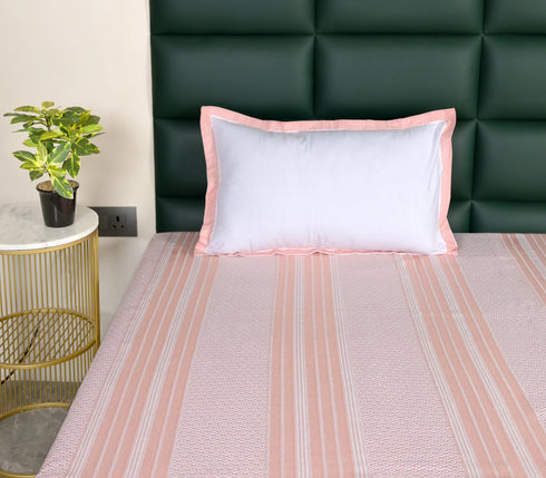 PRESCIO Cotton & Microfiber Flat Bedsheet | 50% Cotton & 50% Microfiber | 180 TC (Weight= 400 TC) | Soft, Breathable, Colorfast, Lint-Free & Quick Dry | Woven Bed Sheet