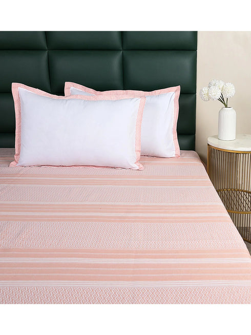 PRESCIO Cotton & Microfiber Flat Bedsheet | 50% Cotton & 50% Microfiber | 180 TC (Weight= 400 TC) | Soft, Breathable, Colorfast, Lint-Free & Quick Dry | Woven Bed Sheet