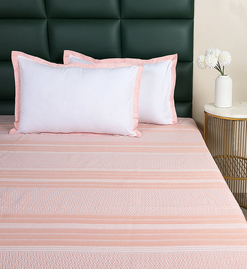 PRESCIO Cotton & Microfiber Flat Bedsheet | 50% Cotton & 50% Microfiber | 180 TC (Weight= 400 TC) | Soft, Breathable, Colorfast, Lint-Free & Quick Dry | Woven Bed Sheet