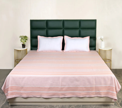 PRESCIO Cotton & Microfiber Flat Bedsheet | 50% Cotton & 50% Microfiber | 180 TC (Weight= 400 TC) | Soft, Breathable, Colorfast, Lint-Free & Quick Dry | Woven Bed Sheet