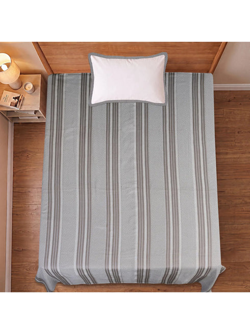 PRESCIO Cotton & Microfiber Flat Bedsheet | 50% Cotton & 50% Microfiber | 180 TC (Weight= 400 TC) | Soft, Breathable, Colorfast, Lint-Free & Quick Dry | Woven Bed Sheet