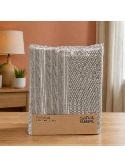 PRESCIO Cotton & Microfiber Flat Bedsheet | 50% Cotton & 50% Microfiber | 180 TC (Weight= 400 TC) | Soft, Breathable, Colorfast, Lint-Free & Quick Dry | Woven Bed Sheet