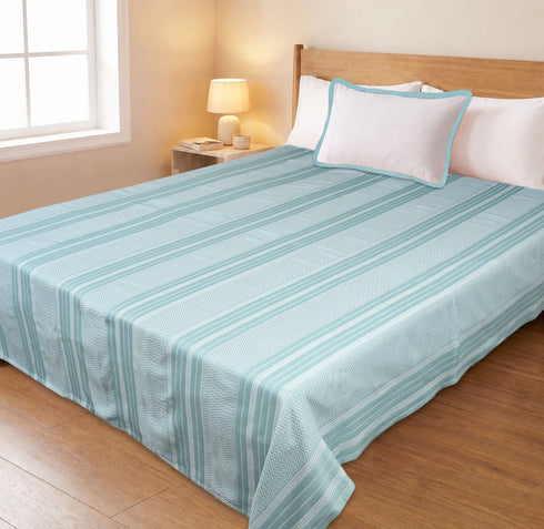 PRESCIO Cotton & Microfiber Flat Bedsheet | 50% Cotton & 50% Microfiber | 180 TC (Weight= 400 TC) | Soft, Breathable, Colorfast, Lint-Free & Quick Dry | Woven Bed Sheet