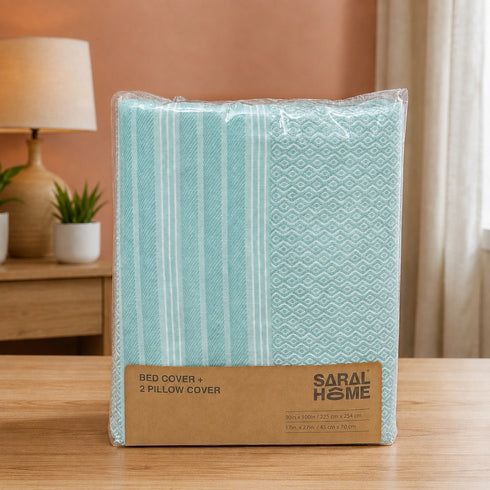 PRESCIO Cotton & Microfiber Flat Bedsheet | 50% Cotton & 50% Microfiber | 180 TC (Weight= 400 TC) | Soft, Breathable, Colorfast, Lint-Free & Quick Dry | Woven Bed Sheet