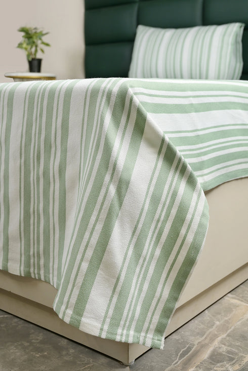 LA Strie Cotton Microfiber Bedsheet | 180 TC (Equivalent to 400 TC) | Woven, Colorfast & Quick Dry | Machine Washable