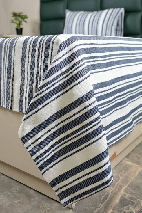 LA Strie Cotton Microfiber Bedsheet | 180 TC (Equivalent to 400 TC) | Woven, Colorfast & Quick Dry | Machine Washable