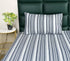 LA Strie Cotton Microfiber Bedsheet | 180 TC (Equivalent to 400 TC) | Woven, Colorfast & Quick Dry | Machine Washable
