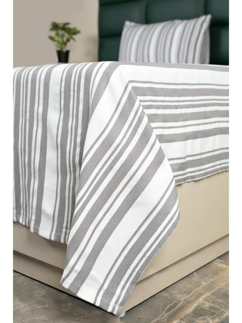 LA Strie Cotton Microfiber Bedsheet | 180 TC (Equivalent to 400 TC) | Woven, Colorfast & Quick Dry | Machine Washable