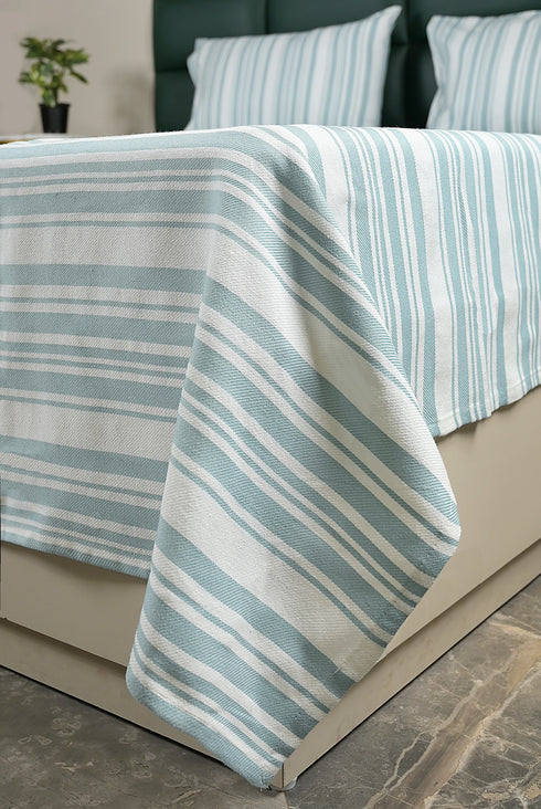 LA Strie Cotton Microfiber Bedsheet | 180 TC (Equivalent to 400 TC) | Woven, Colorfast & Quick Dry | Machine Washable