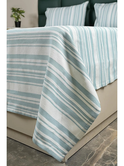 LA Strie Cotton Microfiber Bedsheet | 180 TC (Equivalent to 400 TC) | Woven, Colorfast & Quick Dry | Machine Washable