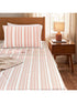 LA Strie Cotton Microfiber Bedsheet | 180 TC (Equivalent to 400 TC) | Woven, Colorfast & Quick Dry | Machine Washable